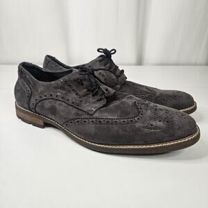 Todd Welsh Men’s Suede Wingtip Dress Shoes Size 12 M B991326 Grey Southwestern